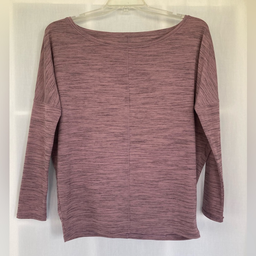 Athleta “Studio to Street” Heathered Purple Oversized Lightweight Top. Size S.